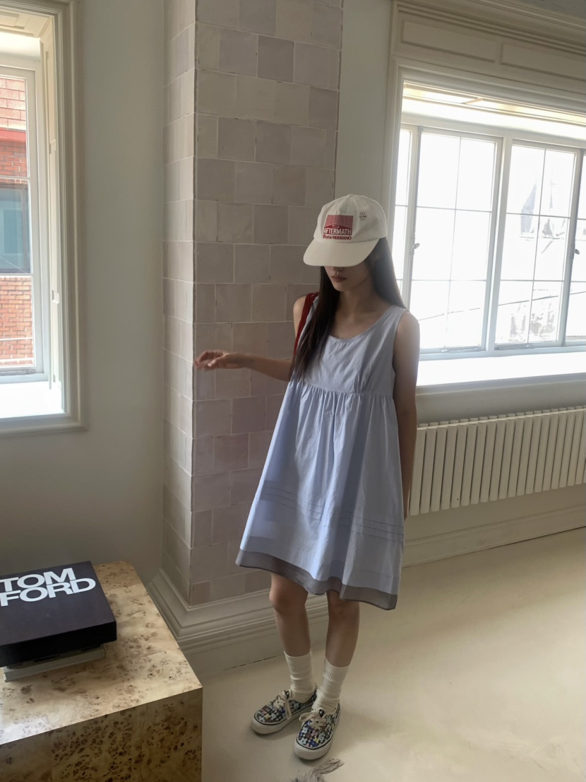 PEBBLE直郵韓國代購㊣女裝新款推薦熱賣25春夏時尚休閑連衣裙PEBBLE/LAYER連衣裙