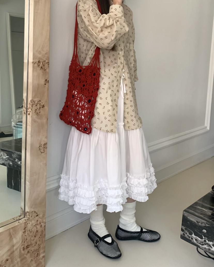 PEBBLE直郵韓國代購㊣女裝新品推薦25春夏休閑半身裙中短裙PEBBLE/LAYER半身裙/中短裙