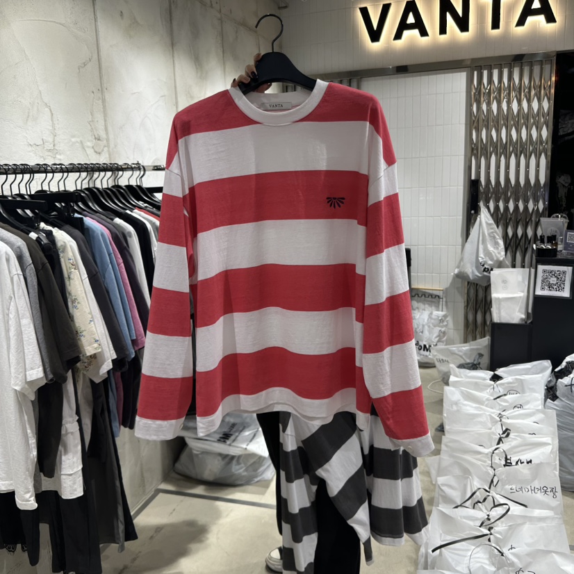 VANTA直郵韓國代購㊣女裝新品時尚推薦熱賣休閑25春夏長袖T恤VANTA長袖T恤