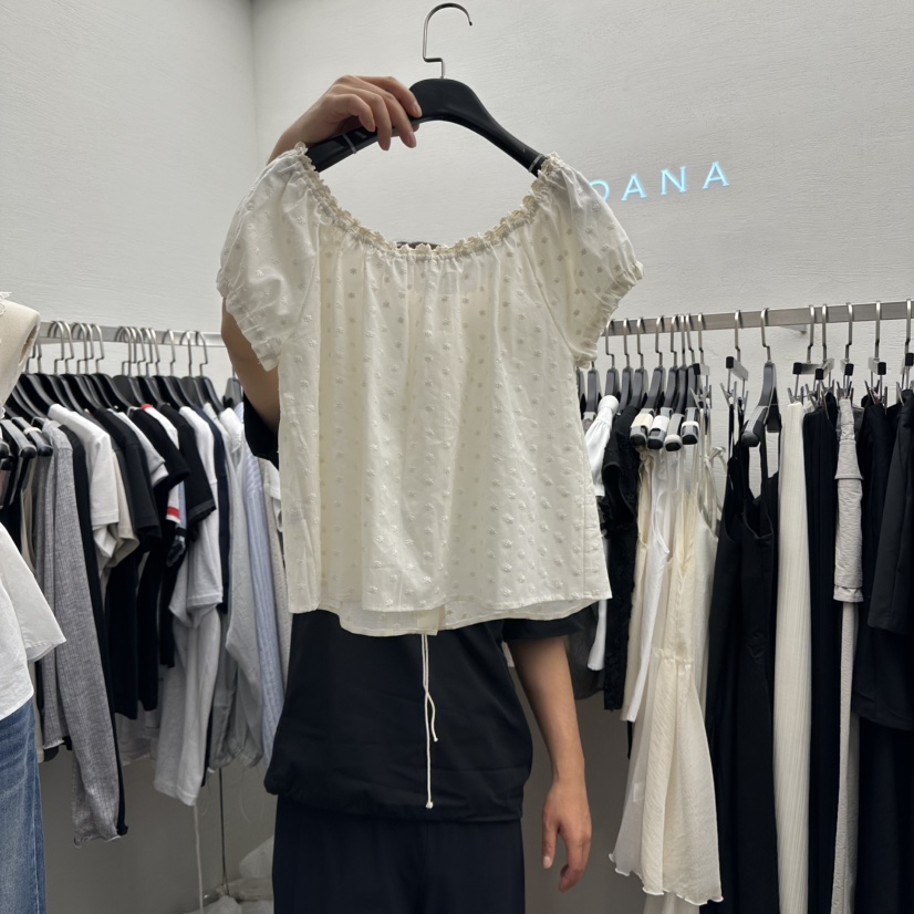 MOANA韓國㊣直郵東大門代購女裝新款25春夏休閑時尚襯衫蕾絲衫MOANA襯衫/蕾絲衫