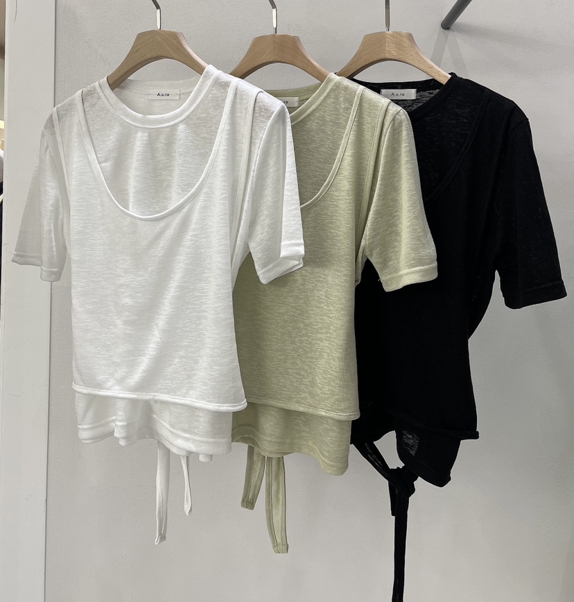 AURA直郵韓國代購㊣女裝新品熱賣25春夏時尚推薦人氣套裝亞麻Au ra套裝