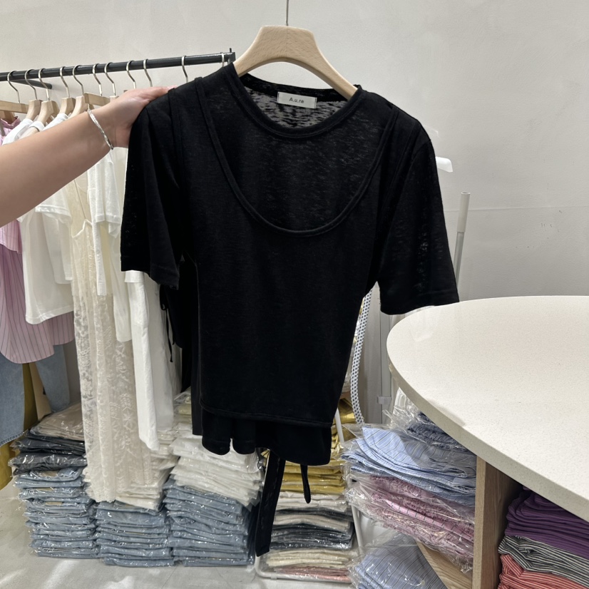 AURA直郵韓國代購㊣女裝新品熱賣25春夏時尚推薦人氣套裝亞麻Au ra套裝圖色3