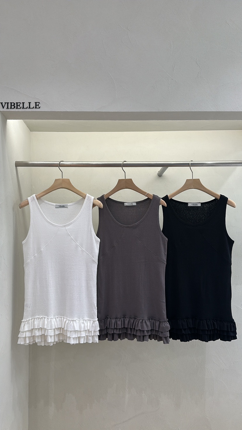 VIBELLE韓國直郵㊣東大門實拍女裝新品時尚休閑25春夏吊帶背心VIBELLE吊帶/背心