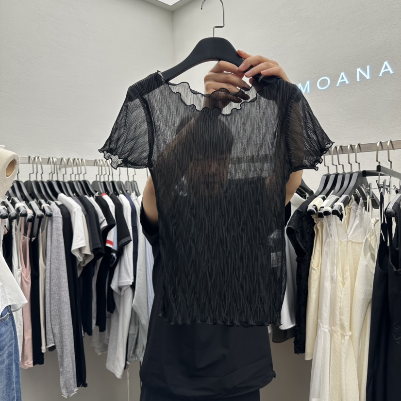 MOANA韓國㊣直郵東大門代購女裝新品熱賣推薦人氣襯衫蕾絲衫MOANA襯衫/蕾絲衫圖色2