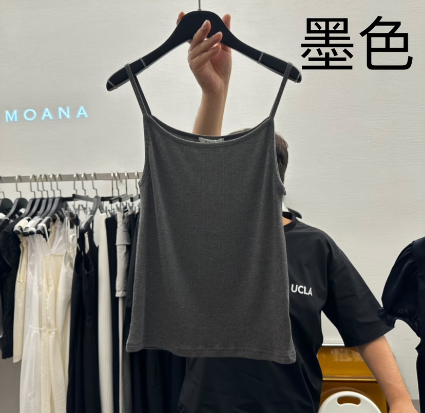 MOANA韓國直郵㊣女裝新款推薦人氣熱賣休閑25春夏吊帶背心天絲MOANA吊帶/背心圖色2