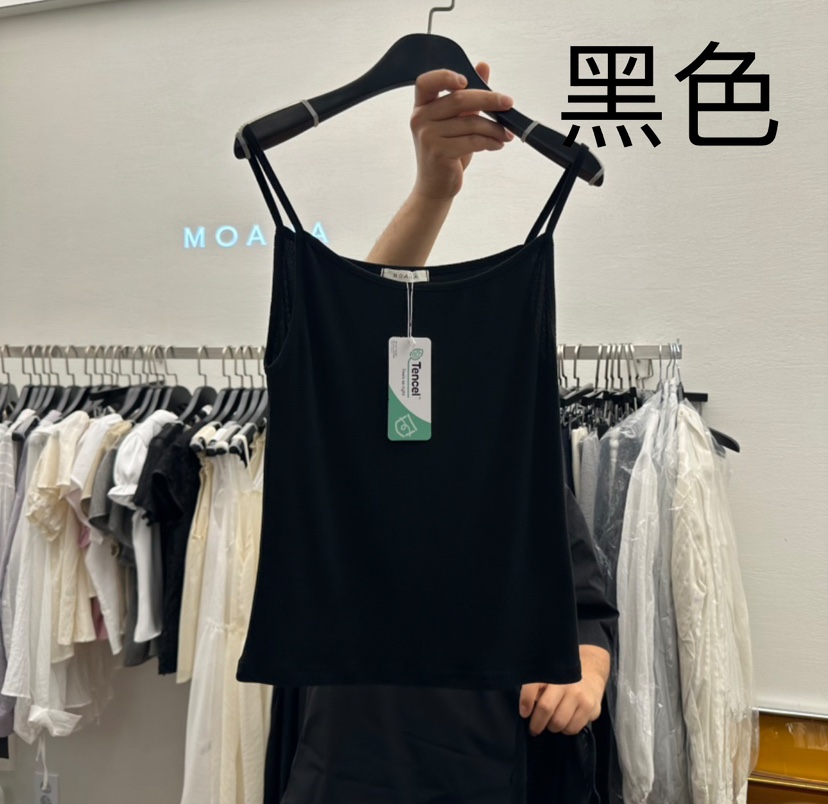 MOANA韓國直郵㊣女裝新款推薦人氣熱賣休閑25春夏吊帶背心天絲MOANA吊帶/背心圖色4