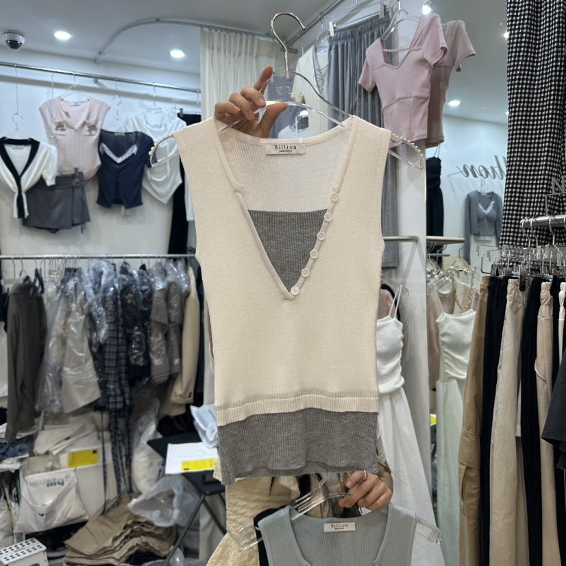 BILLION-L韓國直郵㊣東大門實拍女裝新品休閑時尚吊帶背心BILLION-L吊帶/背心圖色2
