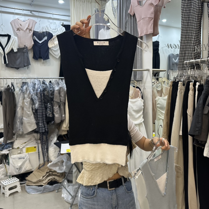 BILLION-L韓國直郵㊣東大門實拍女裝新品休閑時尚吊帶背心BILLION-L吊帶/背心圖色3