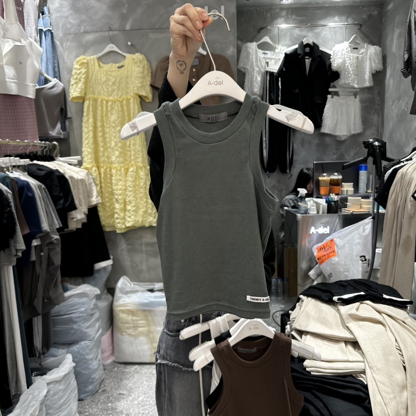 A-DEL韓國㊣直郵東大門代購女裝新品人氣推薦25春夏吊帶背心A-DEL吊帶/背心圖色2
