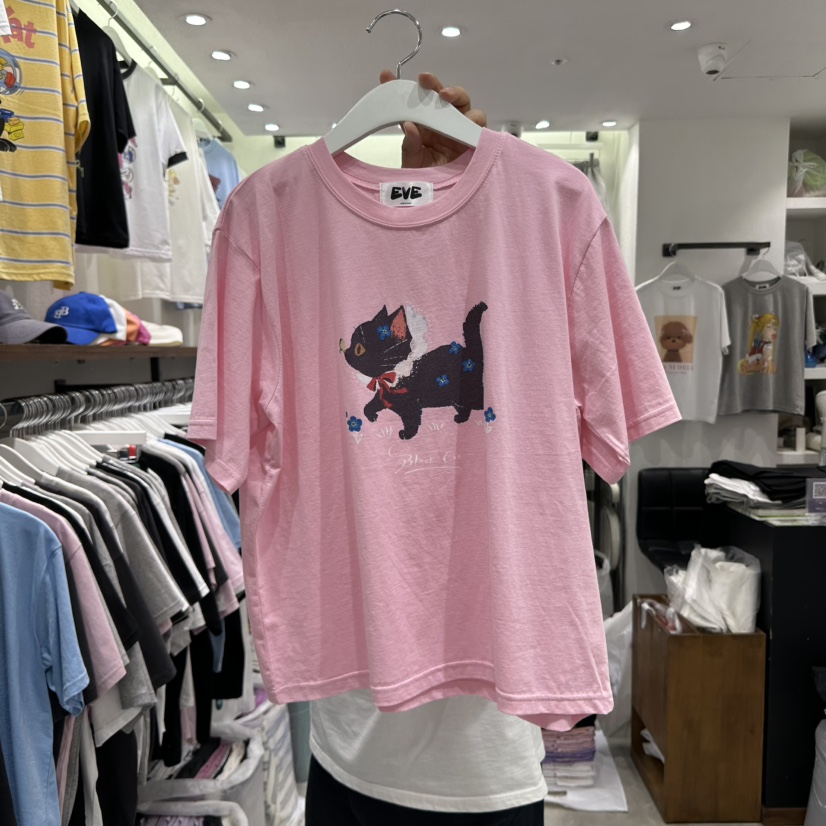 EVE韓國直郵㊣女裝新品時尚人氣休閑25春夏推薦熱賣T恤EVET恤圖色2