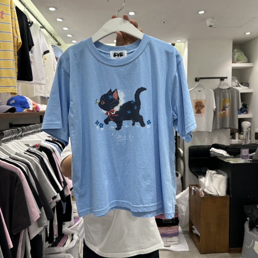 EVE韓國直郵㊣女裝新品時尚人氣休閑25春夏推薦熱賣T恤EVET恤圖色3