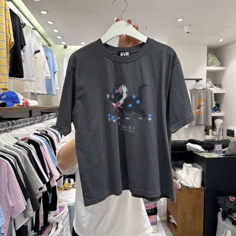 EVE韓國直郵㊣女裝新品時尚人氣休閑25春夏推薦熱賣T恤EVET恤圖色4
