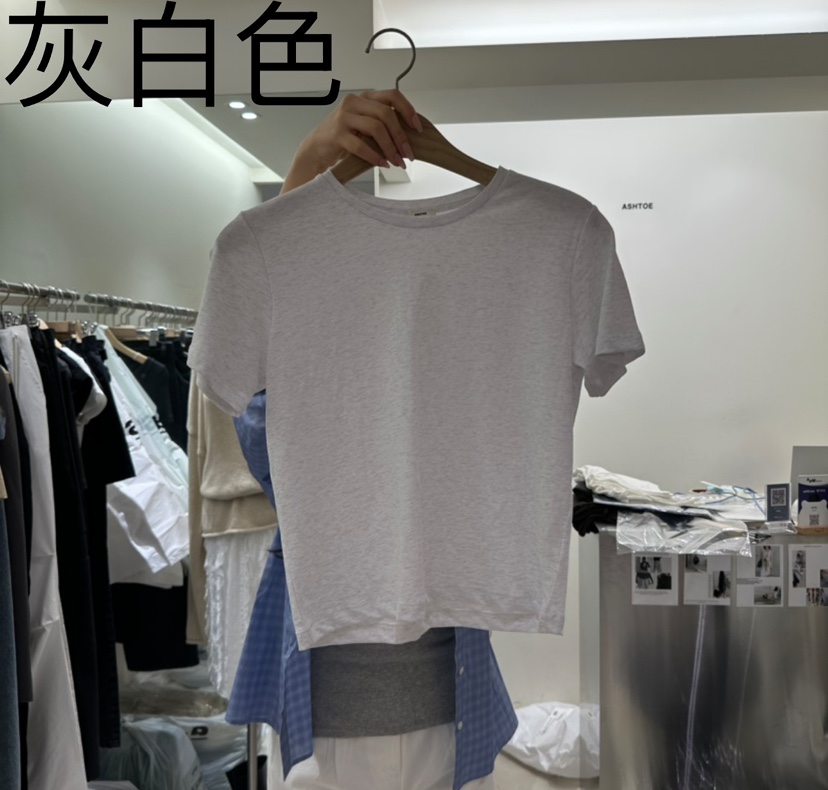 ASHTOE韓國㊣直郵東大門代購女裝新款時尚推薦熱賣人氣休閑T恤ASHTOET恤圖色2