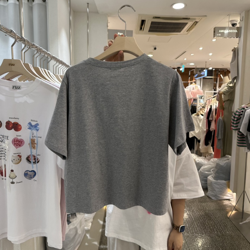 FIZZ韓國直郵㊣東大門實拍女裝新款休閑25春夏時尚熱賣推薦T恤FIZZT恤