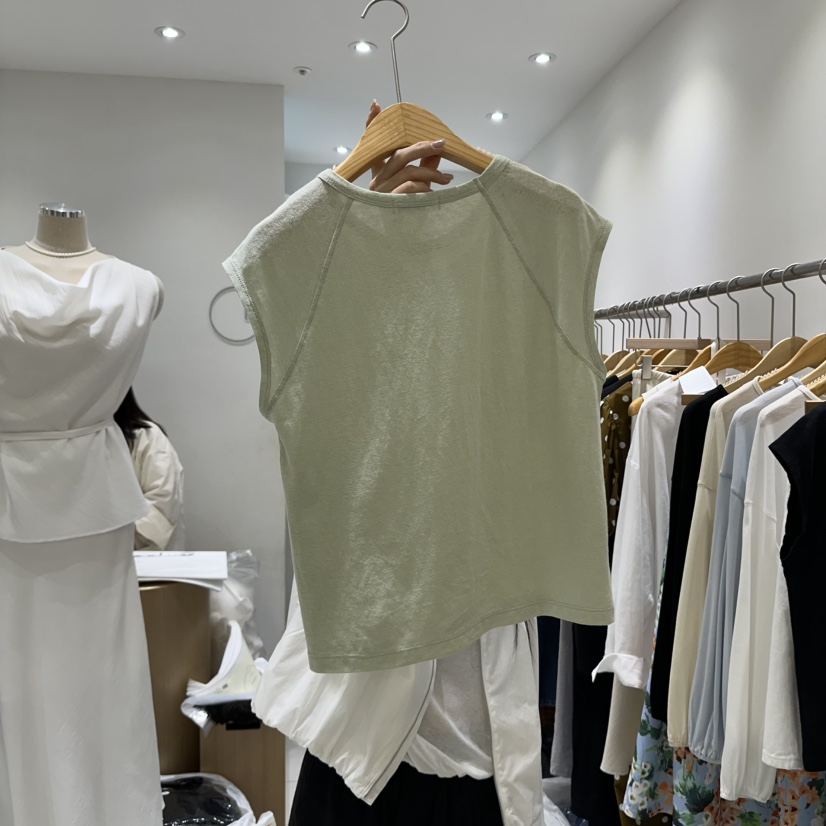 EN.U韓國直郵㊣女裝新品熱賣時尚人氣休閑推薦25春夏吊帶背心EN.U吊帶/背心
