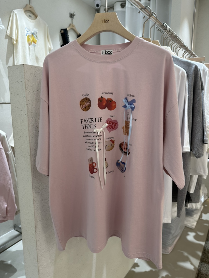 FIZZ韓國㊣直郵東大門代購女裝新品人氣25春夏熱賣推薦時尚T恤FIZZT恤圖色2