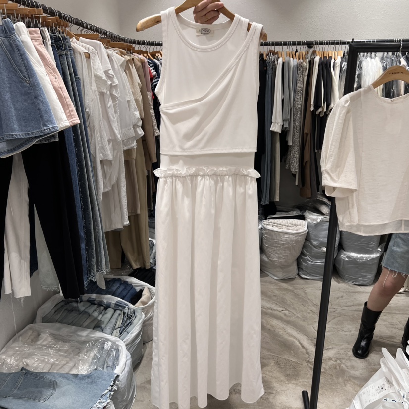ALMOND PEPE韓國㊣直郵東大門代購女裝新款熱賣連衣裙假兩件ALMOND PEPE連衣裙