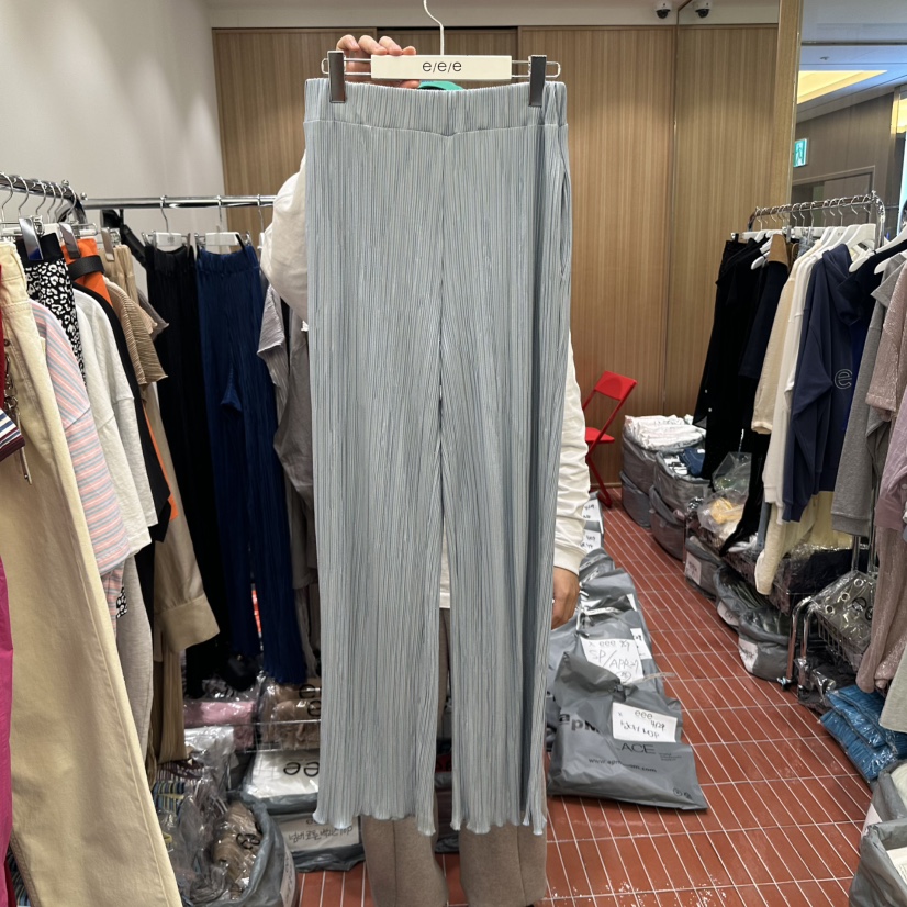 E/E/E韓國直郵㊣東大門實拍女裝新品熱賣25春夏休閑褲褶皺E/E/E休閑褲圖色6