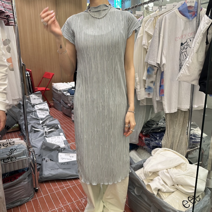 E/E/E韓國㊣直郵東大門代購女裝新款熱賣人氣推薦休閑連衣裙E/E/E連衣裙圖色2
