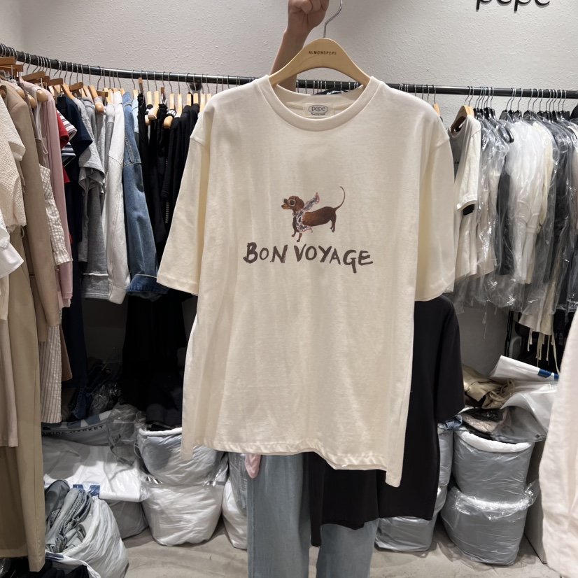 ALMOND PEPE韓國㊣直郵東大門代購女裝新品25春夏休閑推薦T恤ALMOND PEPET恤