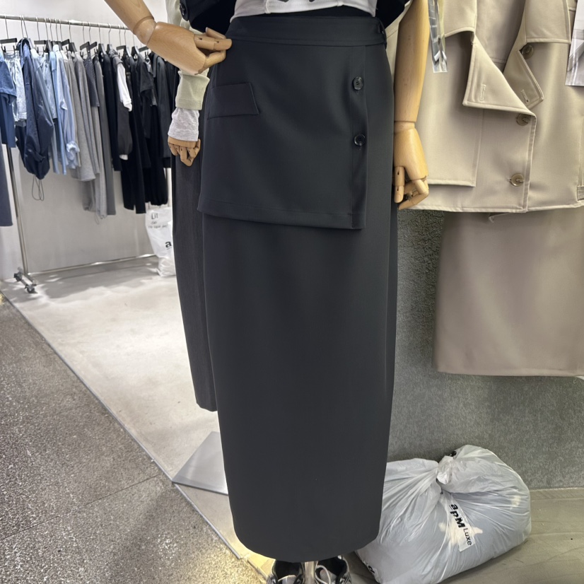 EXIT韓國㊣直郵東大門代購女裝新品人氣休閑25春夏時尚長裙EXIT長裙圖色1