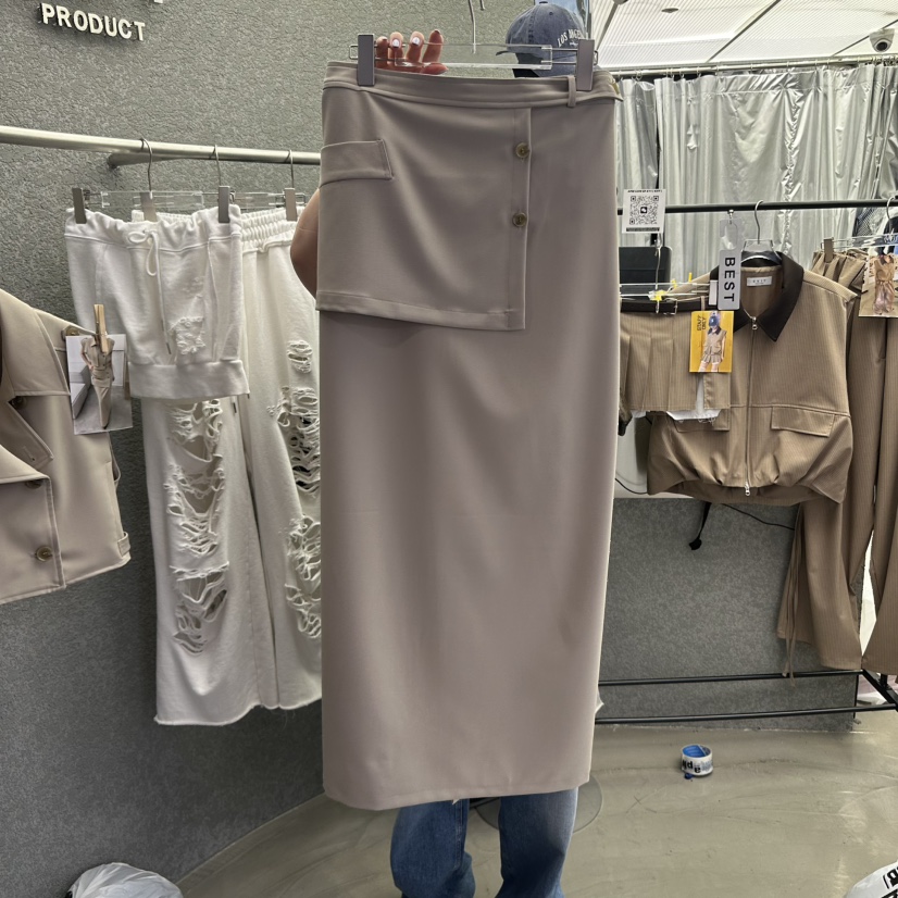 EXIT韓國㊣直郵東大門代購女裝新品人氣休閑25春夏時尚長裙EXIT長裙圖色2