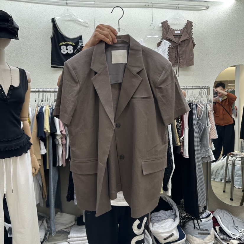 MAGOT韓國直郵㊣女裝新品時尚推薦熱賣25春夏人氣休閑夾克IIIΛGOT/MAGOT夾克圖色2