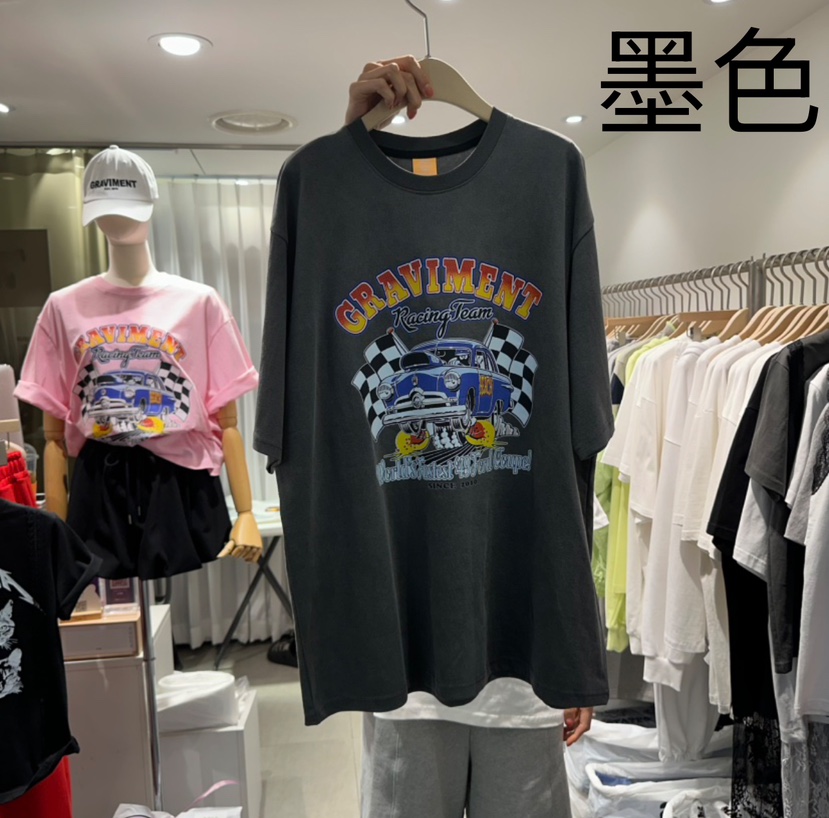 THE LOT韓國㊣直郵東大門代購女裝新品時尚25春夏人氣休閑T恤THE LOT/ LOTT恤圖色3