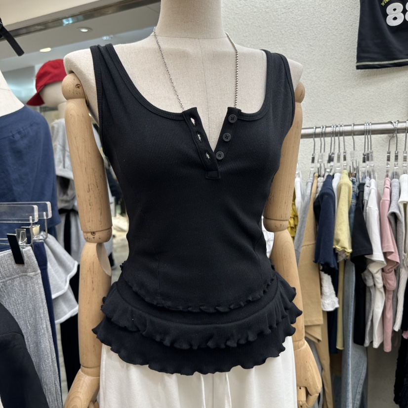 MAGOT韓國直郵㊣東大門實拍女裝新款推薦時尚熱賣休閑吊帶背心IIIΛGOT/MAGOT吊帶/背心圖色4