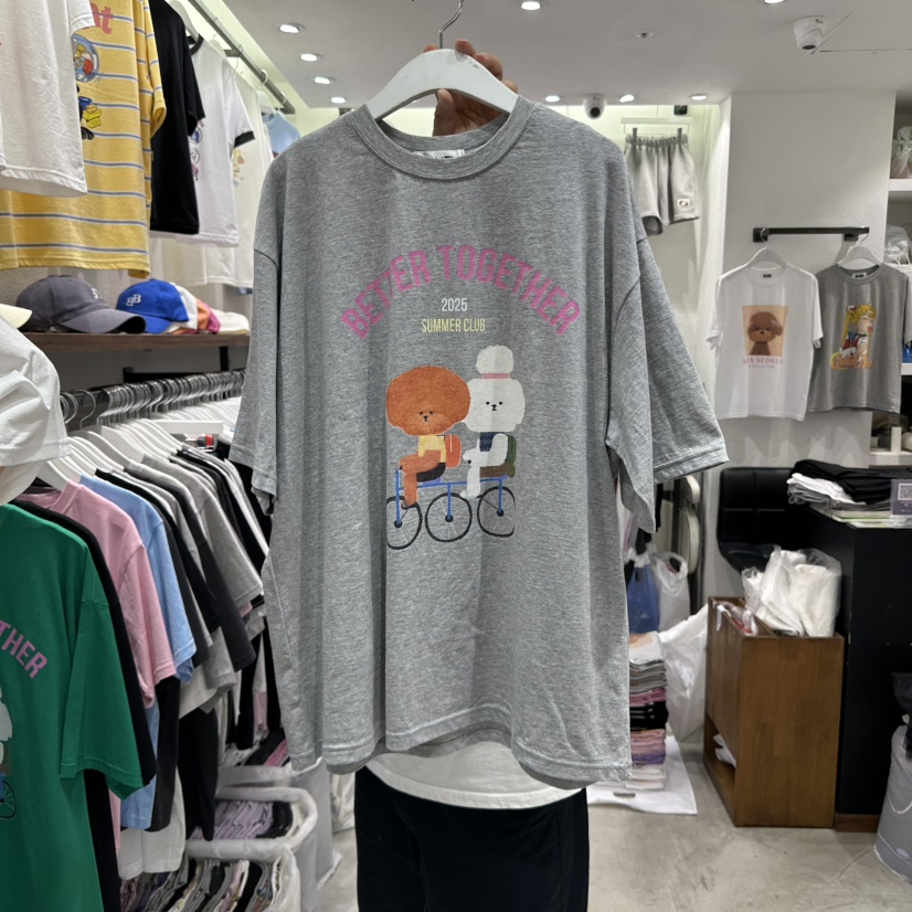 EVE直郵韓國代購㊣女裝新款時尚休閑25春夏熱賣推薦人氣T恤EVET恤圖色2