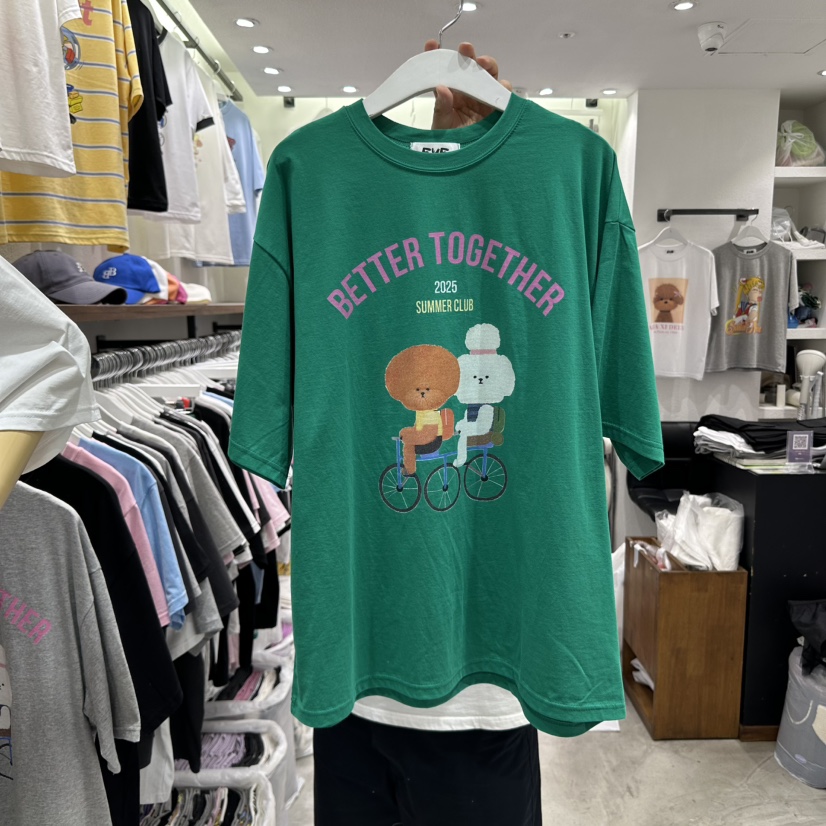 EVE直郵韓國代購㊣女裝新款時尚休閑25春夏熱賣推薦人氣T恤EVET恤圖色3