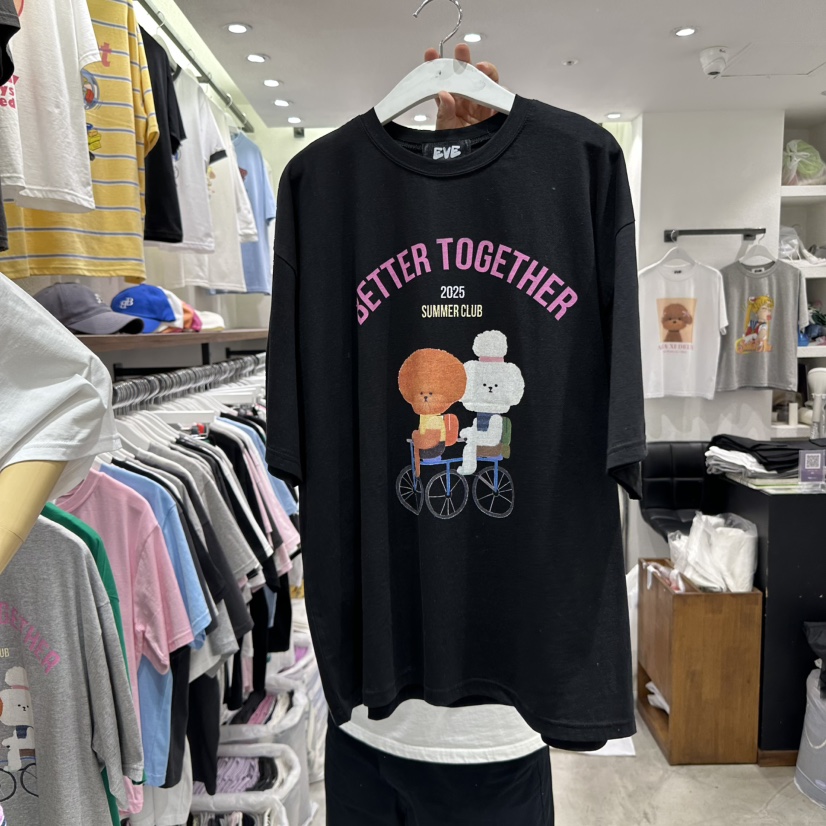EVE直郵韓國代購㊣女裝新款時尚休閑25春夏熱賣推薦人氣T恤EVET恤圖色4