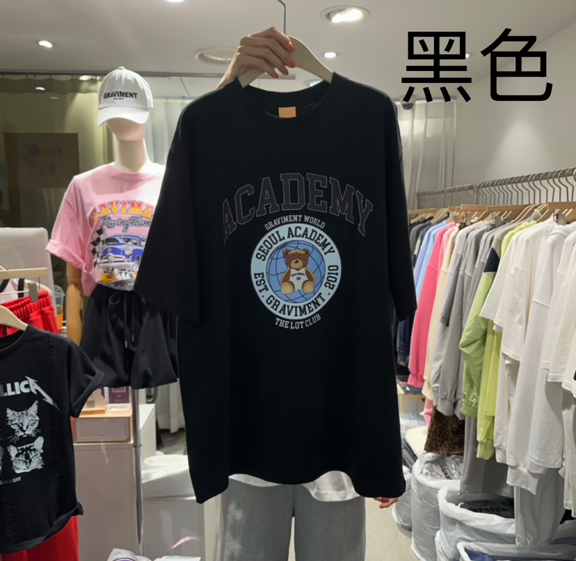 THE LOT直郵韓國代購㊣女裝新品人氣休閑25春夏推薦熱賣T恤THE LOT/ LOTT恤圖色2