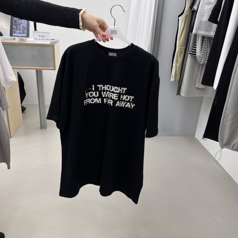 STAINLESS韓國直郵㊣東大門實拍女裝新品推薦熱賣25春夏T恤STAINLESST恤圖色3