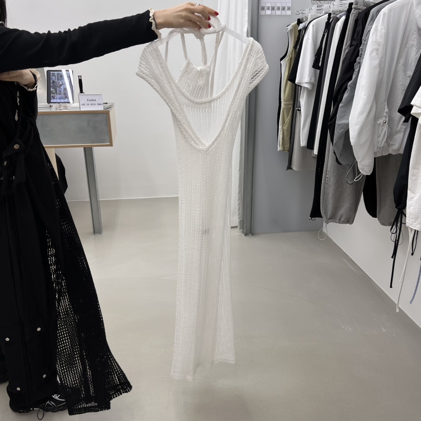 STAINLESS韓國㊣直郵東大門代購女裝新品25春夏連衣裙含小包腰帶長款STAINLESS連衣裙