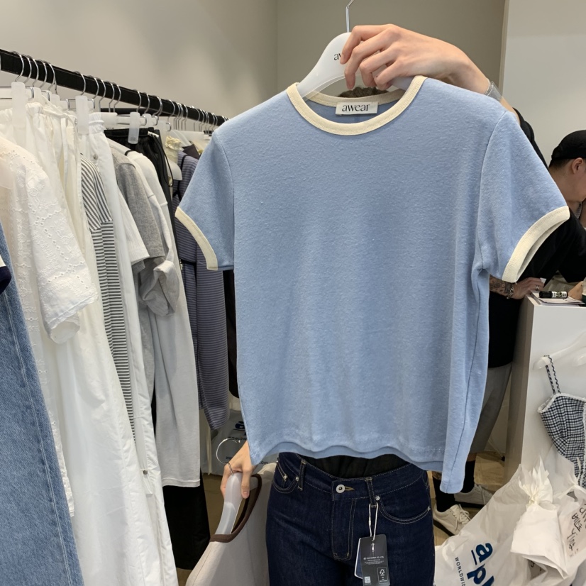 RUMIRU/AWEAR韓國直郵㊣東大門實拍女裝新品熱賣人氣25春夏T恤awear/RUMIRUT恤圖色3