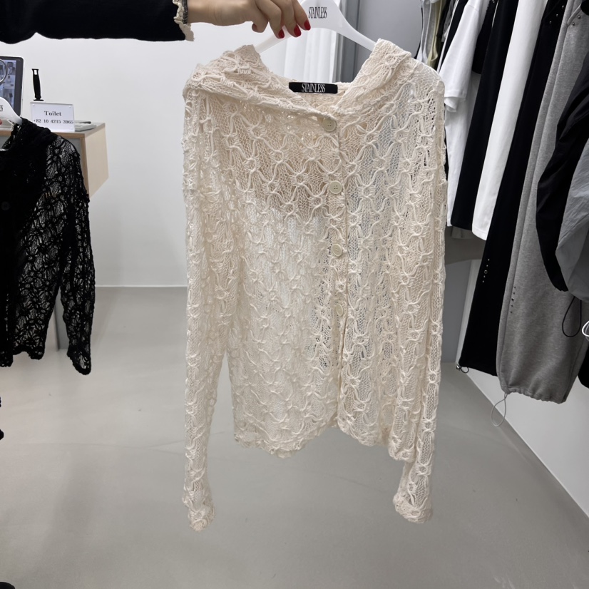 STAINLESS韓國直郵㊣東大門實拍女裝新品時尚休閑25春夏夾克兜帽STAINLESS夾克
