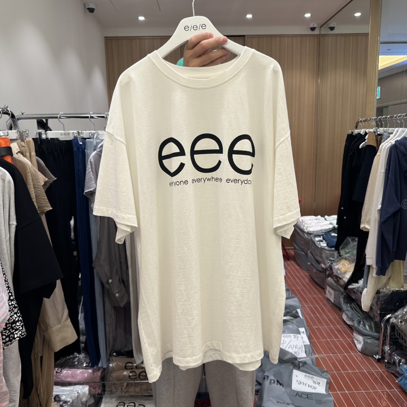 E/E/E直郵韓國代購㊣女裝新款25春夏推薦人氣熱賣休閑T恤E/E/ET恤