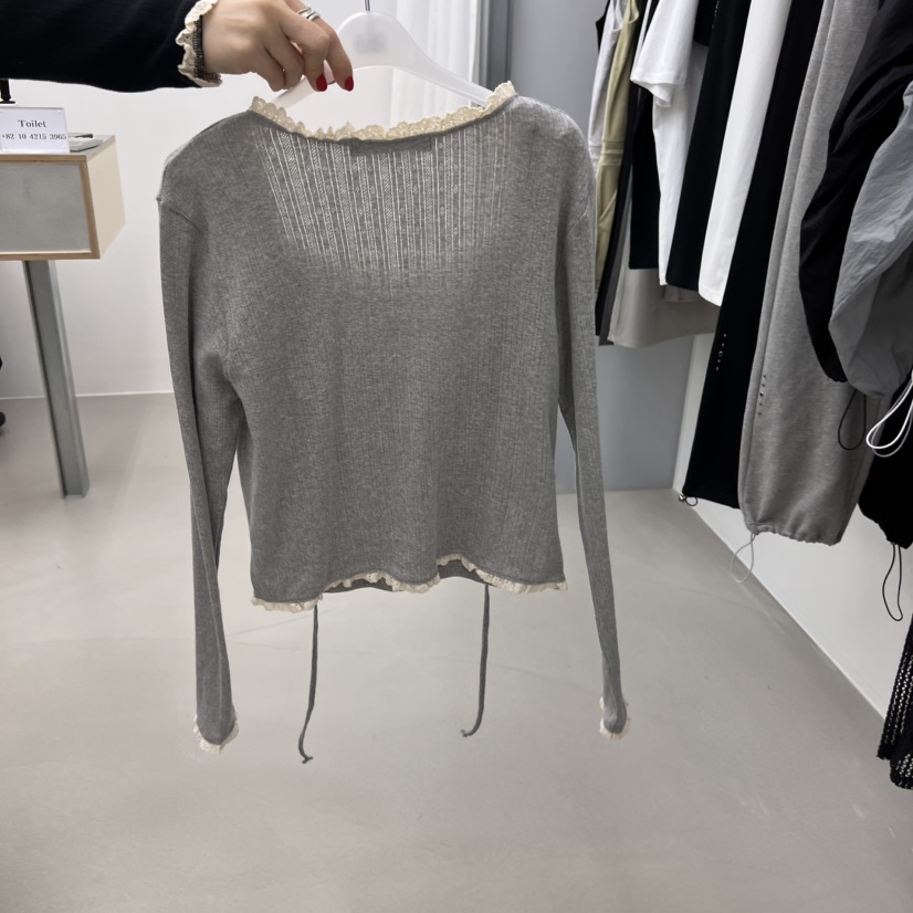 STAINLESS直郵韓國代購㊣女裝新品人氣25春夏推薦套裝蕾絲開衫STAINLESS套裝
