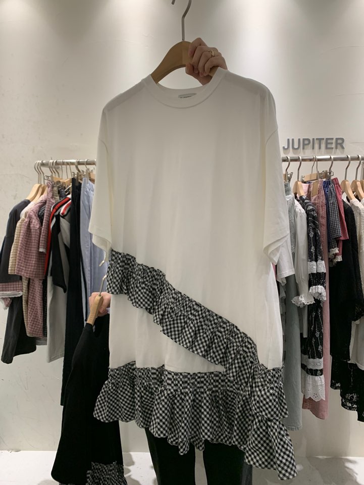 JUPITER韓國代購女裝新款職業休閑時尚人氣推薦熱賣連衣裙格紋JUPITER連衣裙