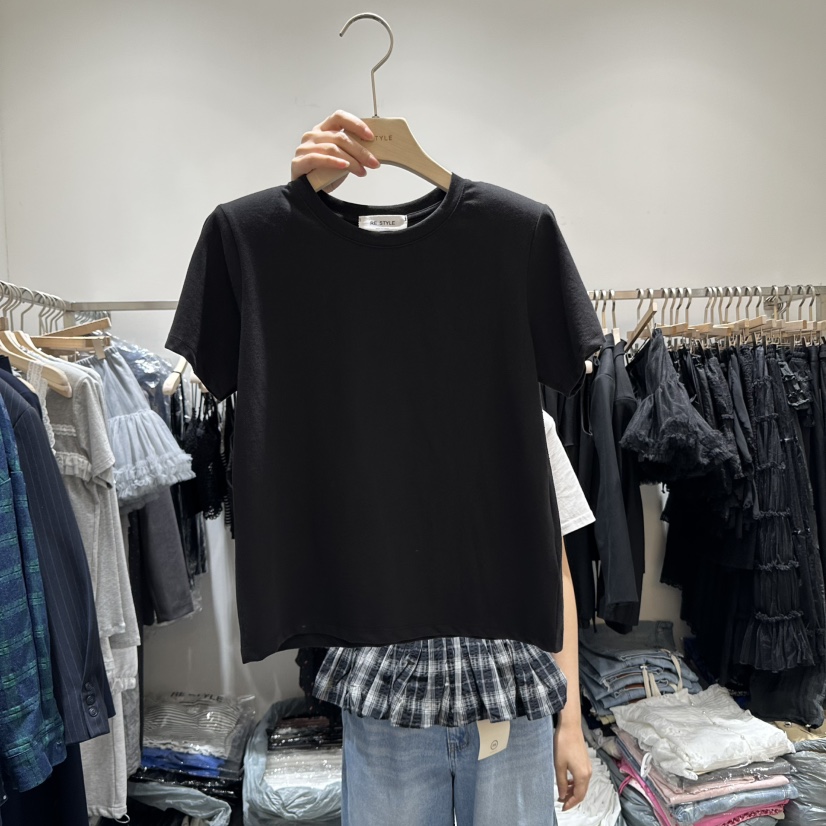 RE STYLE-Q東大門實拍女裝新款推薦真品25春夏職業時尚T恤RE STYLET恤圖色2