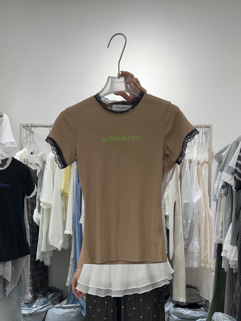 LOOKK韓國代購女士新品推薦時尚真品職業25春夏熱賣休閑T恤LOOKKT恤