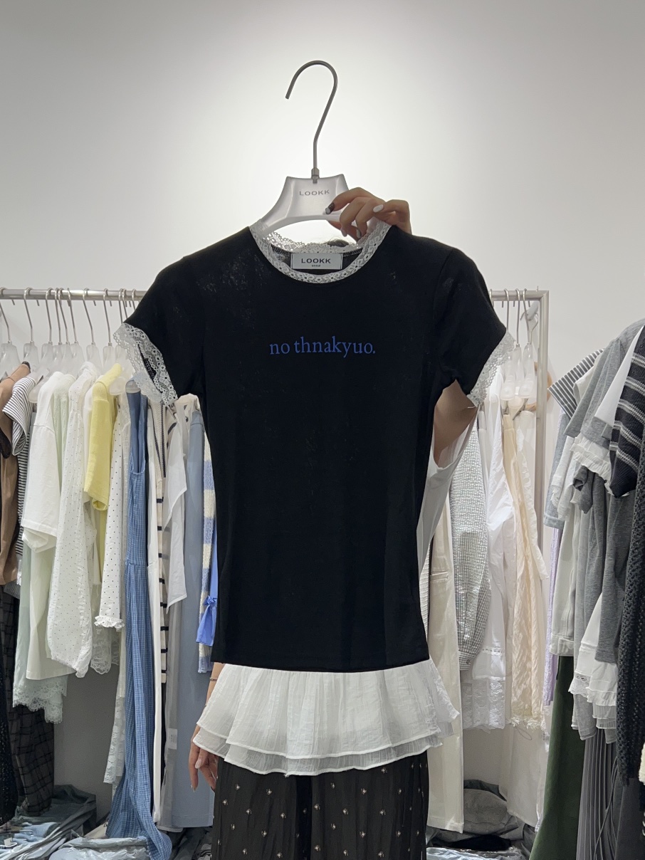 LOOKK韓國代購女士新品推薦時尚真品職業25春夏熱賣休閑T恤LOOKKT恤圖色2