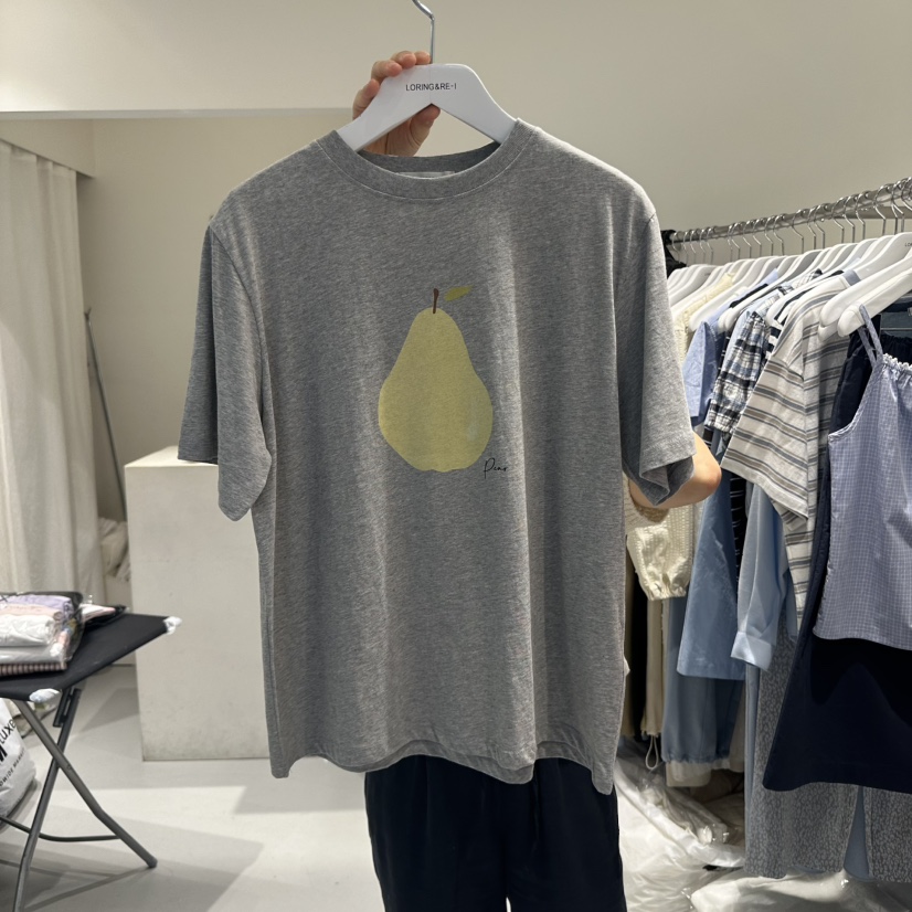 LORING RE I韓國代購女裝新品25春夏休閑時尚職業推薦T恤LORING RE-I/BARET恤圖色2