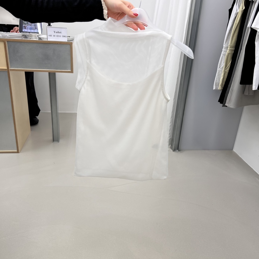 STAINLESS東大門實拍女裝新品真品25春夏人氣職業吊帶背心透視STAINLESS吊帶/背心