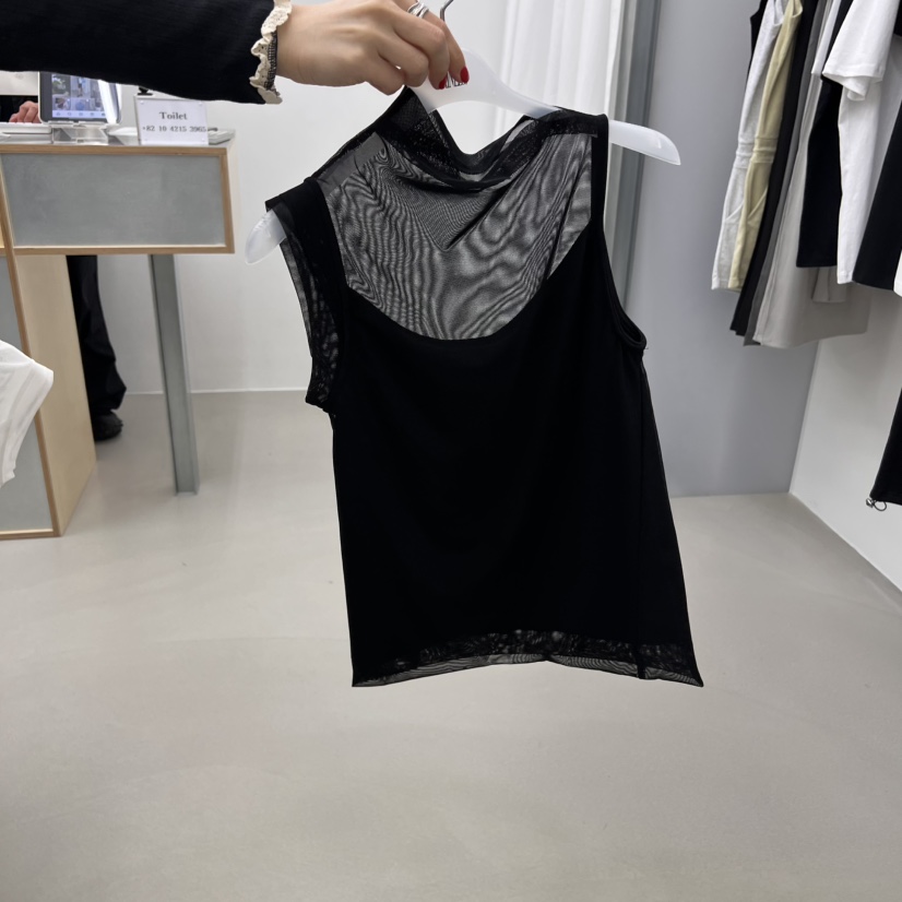 STAINLESS東大門實拍女裝新品真品25春夏人氣職業吊帶背心透視STAINLESS吊帶/背心圖色2