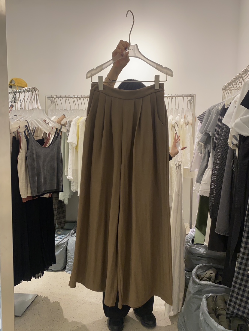 LOOKK韓國直郵女士新款推薦人氣職業時尚真品休閑休閑褲褶皺LOOKK休閑褲圖色2