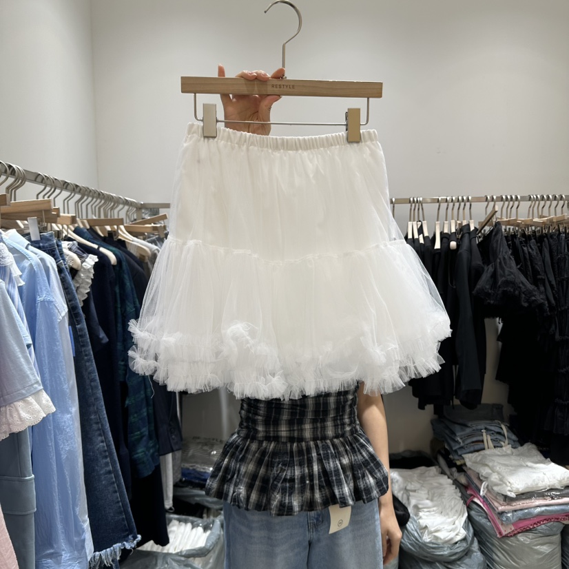 RE STYLE-Q東大門代購女裝新款職業時尚人氣25春夏短裙漁網RE STYLE短裙
