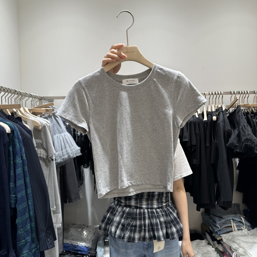 RE STYLE-Q東大門直郵女裝新款休閑時尚職業真品人氣推薦T恤RE STYLET恤圖色2