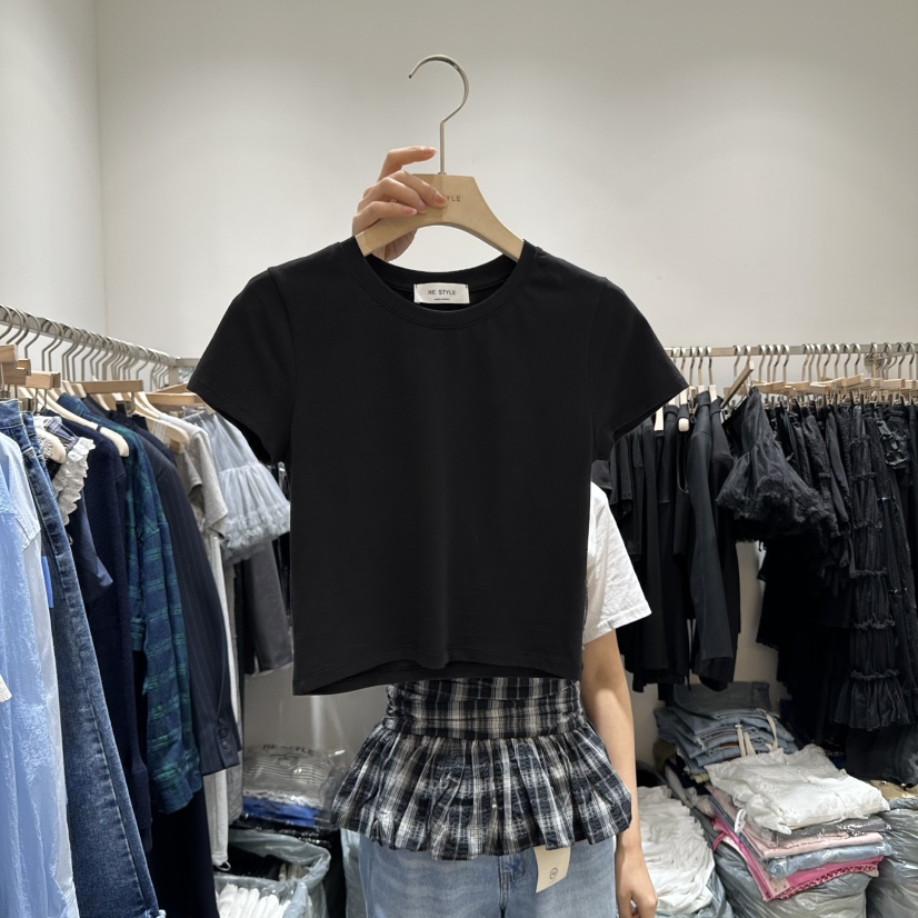 RE STYLE-Q東大門直郵女裝新款休閑時尚職業真品人氣推薦T恤RE STYLET恤圖色4